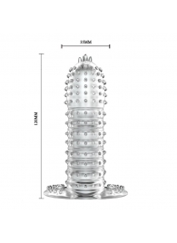 Закрытая прозрачная насадка Crystal sleeve - 12 см. - Erowoman-Eroman - в Казани купить с доставкой