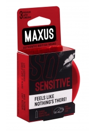 Ультратонкие презервативы в железном кейсе MAXUS Sensitive - 3 шт. - Maxus - купить с доставкой в Казани