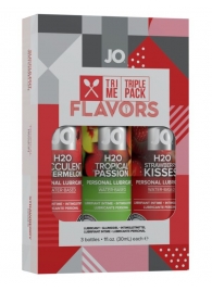 Подарочный набор ароматизированных лубрикантов Tri-Me Triple Pack Flavors - System JO - купить с доставкой в Казани