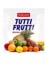 Пробник гель-смазки Tutti-frutti со вкусом тропических фруктов - 4 гр. - Биоритм - купить с доставкой в Казани