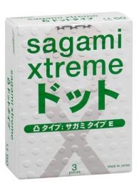 Презервативы Sagami Xtreme SUPER DOTS с точками - 3 шт. - Sagami - купить с доставкой в Казани