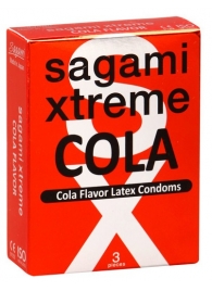 Ароматизированные презервативы Sagami Xtreme COLA - 3 шт. - Sagami - купить с доставкой в Казани