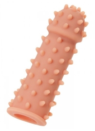 Телесная реалистичная насадка KOKOS Extreme Sleeve 03 с дополнительной стимуляцией - 12,7 см. - KOKOS - в Казани купить с доставкой