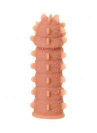 Телесная реалистичная насадка KOKOS Extreme Sleeve 04 с дополнительной стимуляцией - 12,7 см. - KOKOS - в Казани купить с доставкой