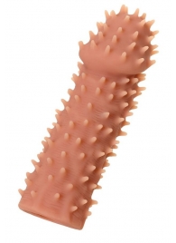 Телесная реалистичная насадка KOKOS Extreme Sleeve 07 с дополнительной стимуляцией - 12,7 см. - KOKOS - в Казани купить с доставкой