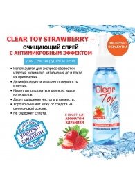 Очищающий спрей для игрушек CLEAR TOY Strawberry - 100 мл. - Биоритм - купить с доставкой в Казани