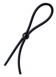 Черное лассо на пенис с одной бусиной - A-toys - в Казани купить с доставкой