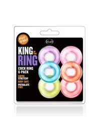 Набор из 6 эрекционных колец King of the Ring - Blush Novelties - в Казани купить с доставкой