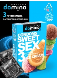 Презервативы для орального секса DOMINO Sweet Sex с ароматом мороженого - 3 шт. - Domino - купить с доставкой в Казани