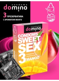 Презервативы для орального секса DOMINO Sweet Sex с ароматом манго - 3 шт. - Domino - купить с доставкой в Казани
