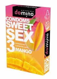 Презервативы для орального секса DOMINO Sweet Sex с ароматом манго - 3 шт. - Domino - купить с доставкой в Казани