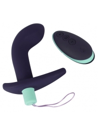 Темно-фиолетовый вибростимулятор простаты с пультом ДУ Remote Controlled Prostate Plug - Orion - в Казани купить с доставкой