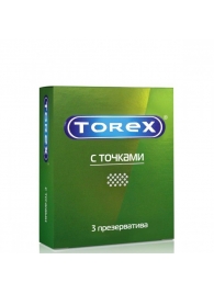 Текстурированные презервативы Torex  С точками  - 3 шт. - Torex - купить с доставкой в Казани