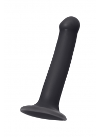 Черный фаллос на присоске Silicone Bendable Dildo M - 18 см. - Strap-on-me - купить с доставкой в Казани