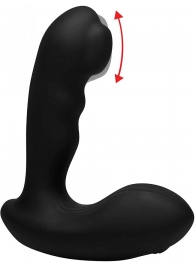 Черный стимулятор простаты Alpha-Pro 7X P-Milker Silicone Prostate Stimulator with Milking Bead - XR Brands - в Казани купить с доставкой