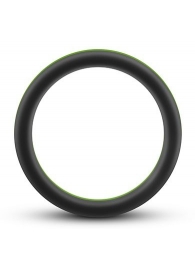 Черно-зеленое эрекционное кольцо Silicone Go Pro Cock Ring - Blush Novelties - в Казани купить с доставкой