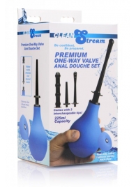 Анальный душ с 3 насадками Premium One-way Valve Anal Douche Set - XR Brands - купить с доставкой в Казани