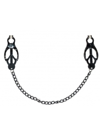 Зажимы на соски Darkside с цепочкой - Lola Games - купить с доставкой в Казани