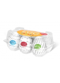 Набор из 6 мастурбаторов Tenga EGG Easy Beat с различным рельефом - Tenga - в Казани купить с доставкой