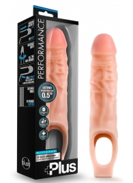 Телесный реалистичный фаллоудлинитель 9 Inch Silicone Cock Sheath Penis Extender - 22,86 см. - Blush Novelties - в Казани купить с доставкой