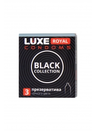 Черные презервативы LUXE Royal Black Collection - 3 шт. - Luxe - купить с доставкой в Казани