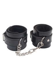 Черные оковы на ноги Obey Me Leather Ankle Cuffs - Chisa - купить с доставкой в Казани