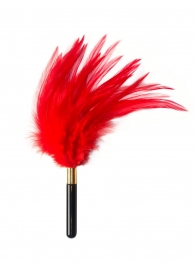 Красный перьевой тиклер Plume - 23 см. - Lola Lingerie - купить с доставкой в Казани