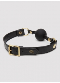 Черный кляп-шар Bound to You Faux Leather Ball Gag - Fifty Shades of Grey - купить с доставкой в Казани
