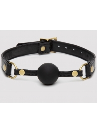 Черный кляп-шар Bound to You Faux Leather Ball Gag - Fifty Shades of Grey - купить с доставкой в Казани