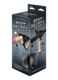 Черный пояс для женщин BEST SELECT с 3 насадками - LOVETOY (А-Полимер) - купить с доставкой в Казани