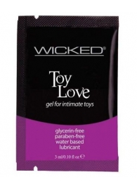 Лубрикант на водной основе для использования с игрушками WICKED Toy Love - 3 мл. - Wicked - купить с доставкой в Казани