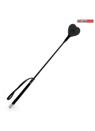 Черный стек с наконечником-сердечком - 54 см. - Notabu - купить с доставкой в Казани