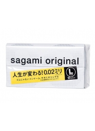 Презервативы Sagami Original 0.02 L-size увеличенного размера - 10 шт. - Sagami - купить с доставкой в Казани