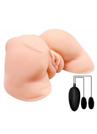 Телесная вибровагина Julie с 2 рабочими отверстиями - Baile - в Казани купить с доставкой