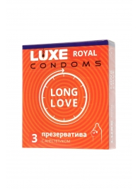 Презервативы с продлевающим эффектом LUXE Royal Long Love - 3 шт. - Luxe - купить с доставкой в Казани