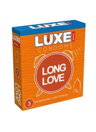 Презервативы с продлевающим эффектом LUXE Royal Long Love - 3 шт. - Luxe - купить с доставкой в Казани