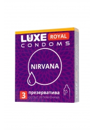 Презервативы с увеличенным количеством смазки LUXE Royal Nirvana - 3 шт. - Luxe - купить с доставкой в Казани