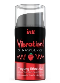 Жидкий интимный гель с эффектом вибрации Vibration! Strawberry - 15 мл. - INTT - купить с доставкой в Казани