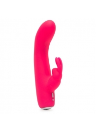 Розовый вибратор-кролик Rechargeable Mini Rabbit Vibrator - 15,2 см. - Happy Rabbit