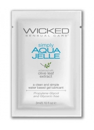 Гель-лубрикант Simply Aqua Jelle - 3 мл. - Wicked - купить с доставкой в Казани