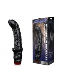 Черный вибромассажер простаты 6  Premium Prostate Massager - BlueLine - в Казани купить с доставкой