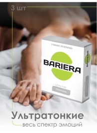 Ультратонкие презервативы Bariera Ultra Thin - 3 шт. - Bariera - купить с доставкой в Казани