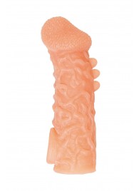 Телесная закрытая насадка с шершавой головкой Cock Sleeve Size S - 13,8 см. - KOKOS - в Казани купить с доставкой