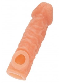 Телесная закрытая насадка с шершавой головкой Cock Sleeve Size S - 13,8 см. - KOKOS - в Казани купить с доставкой