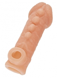 Телесная закрытая насадка с шишечками Cock Sleeve Size S - 13,8 см. - KOKOS - в Казани купить с доставкой