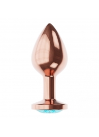 Пробка цвета розового золота с малиновым кристаллом Diamond Topaz Shine L - 8,3 см. - Lola Games - купить с доставкой в Казани