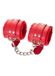 Красные наручники Anonymo из искусственной кожи - ToyFa - купить с доставкой в Казани