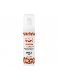 Разогревающее массажное масло Gourmet White Peach Organic с органическими ингредиентами - 50 мл. - Exsens - купить с доставкой в Казани