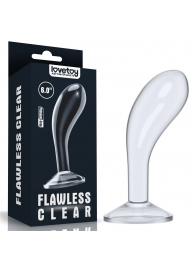 Прозрачный стимулятор простаты Flawless Clear Prostate Plug - 15 см. - Lovetoy - в Казани купить с доставкой