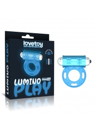 Голубое, светящееся в темноте эрекционное виброкольцо Lumino Play Vibrating Penis Ring - Lovetoy - в Казани купить с доставкой